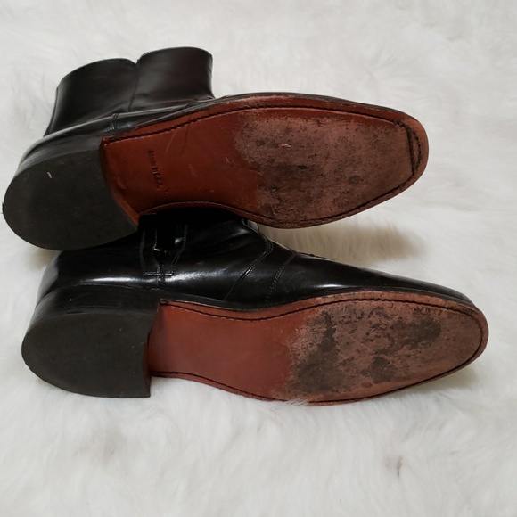 STAFFORD Men's Black Leather Dress Zipper Size 10 - Picture 8 of 8